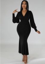 This Long Sleeve v Neck Slim Chic Slim Waist Gown Fall Winter Women's Dress Design Made Of High Quality Polyster And Spandex Material. It Come With Good Stretch And Wearing Comfortable And Feeling Freedom. The Tight And Fitted Dress Is The Most Popular Options From Party Girls. Shop Bodycon Dresses At Global Lover And Find Amazing Designs Sequins