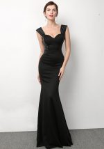 This Long Slim Mermaid Deep v Wedding Dress Formal Party Host Car Model Nightclub Annual Meeting Evening Dress Design Made Of Good Quality Polyster And Spandex Material