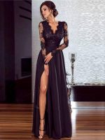 This Long Dress Sexy Lace Evening Dress Spring And Summer Dress Design Made Of Good Quality Polyster And Spandex Material