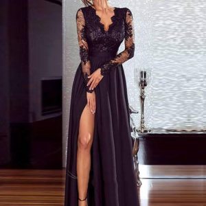 This Long Dress Sexy Lace Evening Dress Spring And Summer Dress Design Made Of Good Quality Polyster And Spandex Material