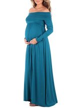 This Maternity Clothing Off Shoulder Long Sleeve Maternity Dress Made Of Soft And Comfortable Material. It Is a Must-Have Item For Pregnant Women. Global Lover Offer Newest Wholesale Maternity Dresses And Hope Pregnant Ladies Find Here a Warm And Exciting Place To Shop Affordable Pregnant Dresses - Pregnant Casual Dresses