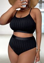 This Plain Camisole Plus Size Sexy Bikini Swimsuit Is Made Of Good Quality Lycra And Spandex Fabric