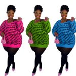 This Plus Plus Size Women's Knitting Letter Ripped Sweater Maxi Sweater Made Of Comfortable And Elastic Fabric. It Is Wholesale Sexy Plus Size Tops For Women. With The Gradual Rise Of Feminist Awareness