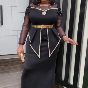 This Plus Size African Women Beaded Dress Made Of Soft And Elastic Fabric. Global Lover Wholesale Plus Size Dresses And Hope Curvy Ladies Find Here a Warm And Exciting Place To Shop Affordable Curvy Dresses Online - Plus Size Casual