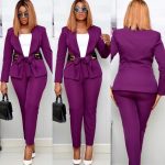 This Plus Size African Women Clothes Blazer With Signature Leather Belt Design And Made Of Comfortable And Elastic Fabric. Wholesale Plus Size Two Piece Sets Is a Must-Have Item For Curvy Ladies. Two Piece Sets Can Either Be Worn Together Or Individually