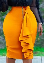 This Plus Size African Women Fall Sexy Zipper Bodycon Skirt And Made Of Polyster And Spandex Material. It Is a Must-Have Item For Everyday Life. Skirts Styles Range From Casual To Sporty