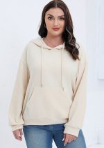 This Plus Size Autumn And Winter Long Sleeve Solid Loose Fleece Hoodies Made Of Comfortable And Elastic Fabric. It Is Wholesale Sexy Plus Size Tops For Women. With The Gradual Rise Of Feminist Awareness