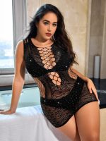 This Plus Size Cut Out Fishnet Chemise Lingerie Made Of Durable And Elastic Material. Women¡¯s Plus Size Wholesale Lingerie At Global Lover Pay More Attention To The Novelty And Uniqueness Of Styles. We Offer Huge Selections Of Sexy Plus Size Lingerie Xl