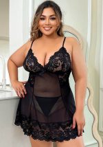 This Plus Size Erotic Lingerie Sexy See Through Lace Mesh Strap Nightdress Made Of Durable And Elastic Material. Women¡¯s Plus Size Wholesale Lingerie At Global Lover Pay More Attention To The Novelty And Uniqueness Of Styles. We Offer Huge Selections Of Sexy Plus Size Lingerie Xl