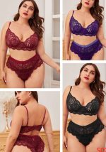 Este Plus Size Lace Brief Bra + Panty Lingerie Set Hecho De Material Durable Y Elástico. La ropa interior al por mayor de la talla grande de las mujeres en el amante global presta mýs atenciýn a la novedad y a la unicidad de estilos. Ofrecemos una gran selección de lencería sexy de tallas grandes.