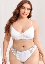 This Plus Size Lace Brief Bra + Panty Lingerie Set Made Of Durable And Elastic Material. Women¡¯s Plus Size Wholesale Lingerie At Global Lover Pay More Attention To The Novelty And Uniqueness Of Styles. We Offer Huge Selections Of Sexy Plus Size Lingerie Xl