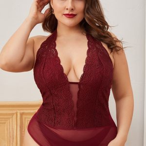 This Plus Size Lace Mesh See Through Teddy Lingerie Made Of Durable And Elastic Material. Women¡¯s Plus Size Wholesale Lingerie At Global Lover Pay More Attention To The Novelty And Uniqueness Of Styles. We Offer Huge Selections Of Sexy Plus Size Lingerie Xl