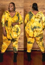 This Plus Size Ladies Casual Fashion Tie Dye Long Sleeve v Neck Plus Size Two Piece Pants Set Design And Made Of Comfortable And Elastic Fabric. Wholesale Plus Size Two Piece Sets Is a Must-Have Item For Curvy Ladies. Two Piece Sets Can Either Be Worn Together Or Individually