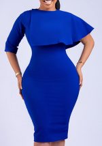 This Plus Size Ladies' High Waist Ruffled Chic Bodycon Pencil Dress Design Made Of High Quality Polyster And Spandex Material. It Come With Good Stretch And Wearing Comfortable. Women¡¯s Midi Dresses Is Omnipotent And Suit For All Kinds Of Occasions - Daily Wear