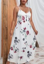 This Plus Size Ladies Print Strap Dress Made Of Soft And Elastic Fabric. Global Lover Wholesale Plus Size Dresses And Hope Curvy Ladies Find Here a Warm And Exciting Place To Shop Affordable Curvy Dresses Online - Plus Size Casual