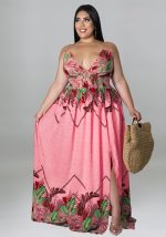 This Plus Size Ladies Spring Off Shoulder Strap Dress Made Of Soft And Elastic Fabric. Global Lover Wholesale Plus Size Dresses And Hope Curvy Ladies Find Here a Warm And Exciting Place To Shop Affordable Curvy Dresses Online - Plus Size Casual