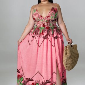 This Plus Size Ladies Spring Off Shoulder Strap Dress Made Of Soft And Elastic Fabric. Global Lover Wholesale Plus Size Dresses And Hope Curvy Ladies Find Here a Warm And Exciting Place To Shop Affordable Curvy Dresses Online - Plus Size Casual