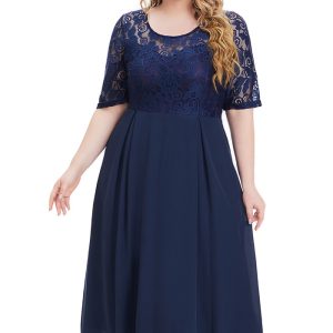 This Plus Size Ladies'Lace Dress Made Of Soft And Elastic Fabric. Global Lover Wholesale Plus Size Dresses And Hope Curvy Ladies Find Here a Warm And Exciting Place To Shop Affordable Curvy Dresses Online - Plus Size Casual