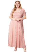 This Plus Size Ladies'Lace Dress Made Of Soft And Elastic Fabric. Global Lover Wholesale Plus Size Dresses And Hope Curvy Ladies Find Here a Warm And Exciting Place To Shop Affordable Curvy Dresses Online - Plus Size Casual