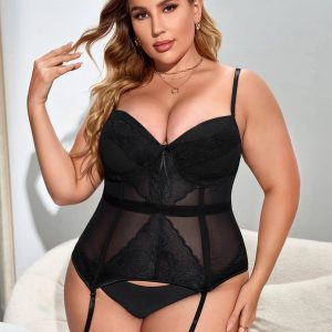 This Plus Size Sexy Erotic Temptation Straps Mesh Night Dress And Panty Made Of Durable And Elastic Material. Women¡¯s Plus Size Wholesale Lingerie At Global Lover Pay More Attention To The Novelty And Uniqueness Of Styles. We Offer Huge Selections Of Sexy Plus Size Lingerie Xl