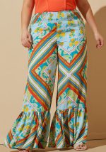 This Plus Size Summer Print Wide Leg Pants Design Made Of Durable And Stretchy Material. It Is a Must-Have Item For Your Closet. Global Lover Offer a Rich Selection Of Wholesale Plus Size Bottoms. You Will Find Wide Range Fabric