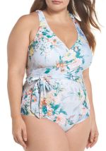 This Plus Size Swimsuit Women's Floral Tie One Piece Bathing Suit Is Made Of Good Quality Lycra And Spandex Fabric