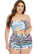 This Plus Size Two Pieces Swimsuit Bikini Is Made Of Good Quality Lycra And Spandex Fabric