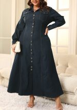 This Plus Size Winter Women Long Sleeve Bottom Dress Made Of Soft And Elastic Fabric. Global Lover Wholesale Plus Size Dresses And Hope Curvy Ladies Find Here a Warm And Exciting Place To Shop Affordable Curvy Dresses Online - Plus Size Casual