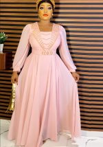 This Plus Size Women African u-Neck Beaded Dress Made Of Soft And Elastic Fabric. Global Lover Wholesale Plus Size Dresses And Hope Curvy Ladies Find Here a Warm And Exciting Place To Shop Affordable Curvy Dresses Online - Plus Size Casual