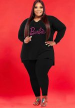 This Plus Size Women Beaded Casual Solid Top And Pant Set Design And Made Of Comfortable And Elastic Fabric. Wholesale Plus Size Two Piece Sets Is a Must-Have Item For Curvy Ladies. Two Piece Sets Can Either Be Worn Together Or Individually