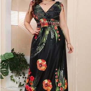 This Plus Size Women Boho Print Beach Holidays Dress Made Of Soft And Elastic Fabric. Global Lover Wholesale Plus Size Dresses And Hope Curvy Ladies Find Here a Warm And Exciting Place To Shop Affordable Curvy Dresses Online - Plus Size Casual