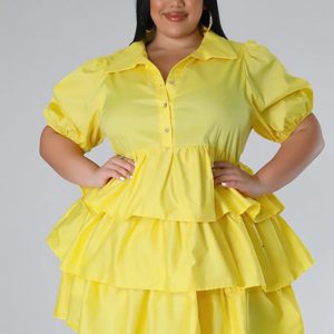 This Plus Size Women Casual Loose Dress Made Of Soft And Elastic Fabric. Global Lover Wholesale Plus Size Dresses And Hope Curvy Ladies Find Here a Warm And Exciting Place To Shop Affordable Curvy Dresses Online - Plus Size Casual