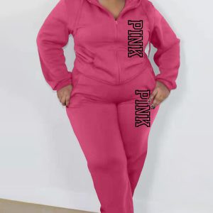 This Plus Size Women Casual Solid Hoodies And Pant Two-Piece Set Design And Made Of Comfortable And Elastic Fabric. Wholesale Plus Size Two Piece Sets Is a Must-Have Item For Curvy Ladies. Two Piece Sets Can Either Be Worn Together Or Individually