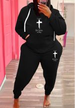 This Plus Size Women Casual Sports Hoodies And Pant Two-Piece Set Design And Made Of Comfortable And Elastic Fabric. Wholesale Plus Size Two Piece Sets Is a Must-Have Item For Curvy Ladies. Two Piece Sets Can Either Be Worn Together Or Individually