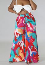 This Plus Size Women Casual Tie Print Pocket Wide Leg Pants Design Made Of Durable And Stretchy Material. It Is a Must-Have Item For Your Closet. Global Lover Offer a Rich Selection Of Wholesale Plus Size Bottoms. You Will Find Wide Range Fabric