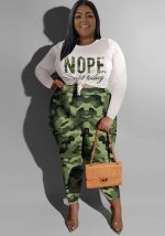 This Plus Size Women Fall Casual Long Sleeve Printed Top And Pant Two-Piece Set Design And Made Of Comfortable And Elastic Fabric. Wholesale Plus Size Two Piece Sets Is a Must-Have Item For Curvy Ladies. Two Piece Sets Can Either Be Worn Together Or Individually