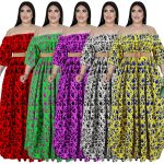 This Plus Size Women Fall Off Shoulder Long Sleeve Dress With Belt Made Of Soft And Elastic Fabric. Global Lover Wholesale Plus Size Dresses And Hope Curvy Ladies Find Here a Warm And Exciting Place To Shop Affordable Curvy Dresses Online - Plus Size Casual