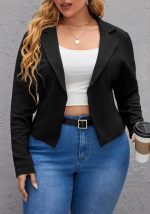 This Plus Size Women Fall/Winter Turndown Collar Long Sleeve Solid Jacket Made Of Comfortable And Soft Fabric. It Is a Must-Have Item For Curvy Ladies In Autumn And Winter. Global Lover Offer All Kinds Of Women¡¯s Plus Size Coat And Hope Curvy Ladies Find Here a Warm And Exciting Place To Shop - Wholesale Plus Size Jackets