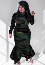 This Plus Size Women Irregular Long Sleeve Dress Made Of Soft And Elastic Fabric. Global Lover Wholesale Plus Size Dresses And Hope Curvy Ladies Find Here a Warm And Exciting Place To Shop Affordable Curvy Dresses Online - Plus Size Casual