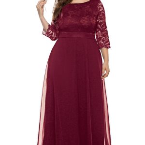 This Plus Size Women Lace Evening Dress Made Of Soft And Elastic Fabric. Global Lover Wholesale Plus Size Dresses And Hope Curvy Ladies Find Here a Warm And Exciting Place To Shop Affordable Curvy Dresses Online - Plus Size Casual