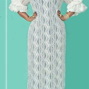 This Plus Size Women Lace Maxi Dress Design Made Of High Quality Polyster And Spandex Material