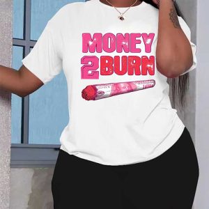 This Plus Size Women Letter Printed t-Shirt Shorts Two-Piece Set Design And Made Of Comfortable And Elastic Fabric. Wholesale Plus Size Two Piece Sets Is a Must-Have Item For Curvy Ladies. Two Piece Sets Can Either Be Worn Together Or Individually