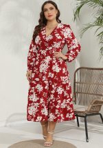 This Plus Size Women Long Sleeve Dresses Made Of Soft And Elastic Fabric. Global Lover Wholesale Plus Size Dresses And Hope Curvy Ladies Find Here a Warm And Exciting Place To Shop Affordable Curvy Dresses Online - Plus Size Casual