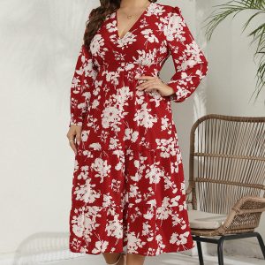 This Plus Size Women Long Sleeve Dresses Made Of Soft And Elastic Fabric. Global Lover Wholesale Plus Size Dresses And Hope Curvy Ladies Find Here a Warm And Exciting Place To Shop Affordable Curvy Dresses Online - Plus Size Casual