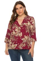 This Plus Size Women Long Sleeve Printed Shirt Made Of Comfortable And Elastic Fabric. It Is Wholesale Sexy Plus Size Tops For Women. With The Gradual Rise Of Feminist Awareness