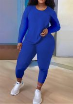 This Plus Size Women Long Sleeve Top And Pants Solid Two-Piece Set Design And Made Of Comfortable And Elastic Fabric. Wholesale Plus Size Two Piece Sets Is a Must-Have Item For Curvy Ladies. Two Piece Sets Can Either Be Worn Together Or Individually