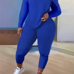 This Plus Size Women Long Sleeve Top And Pants Solid Two-Piece Set Design And Made Of Comfortable And Elastic Fabric. Wholesale Plus Size Two Piece Sets Is a Must-Have Item For Curvy Ladies. Two Piece Sets Can Either Be Worn Together Or Individually