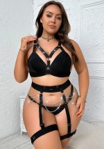 This Plus Size Women Metal Lace-Up Ring Patchwork Sexy Lingerie Made Of Durable And Elastic Material. Women¡¯s Plus Size Wholesale Lingerie At Global Lover Pay More Attention To The Novelty And Uniqueness Of Styles. We Offer Huge Selections Of Sexy Plus Size Lingerie Xl