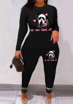 This Plus Size Women Pink Skull Print Two-Piece Set Design And Made Of Comfortable And Elastic Fabric. Wholesale Plus Size Two Piece Sets Is a Must-Have Item For Curvy Ladies. Two Piece Sets Can Either Be Worn Together Or Individually