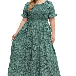 This Plus Size Women Round Neck Dress Made Of Soft And Elastic Fabric. Global Lover Wholesale Plus Size Dresses And Hope Curvy Ladies Find Here a Warm And Exciting Place To Shop Affordable Curvy Dresses Online - Plus Size Casual